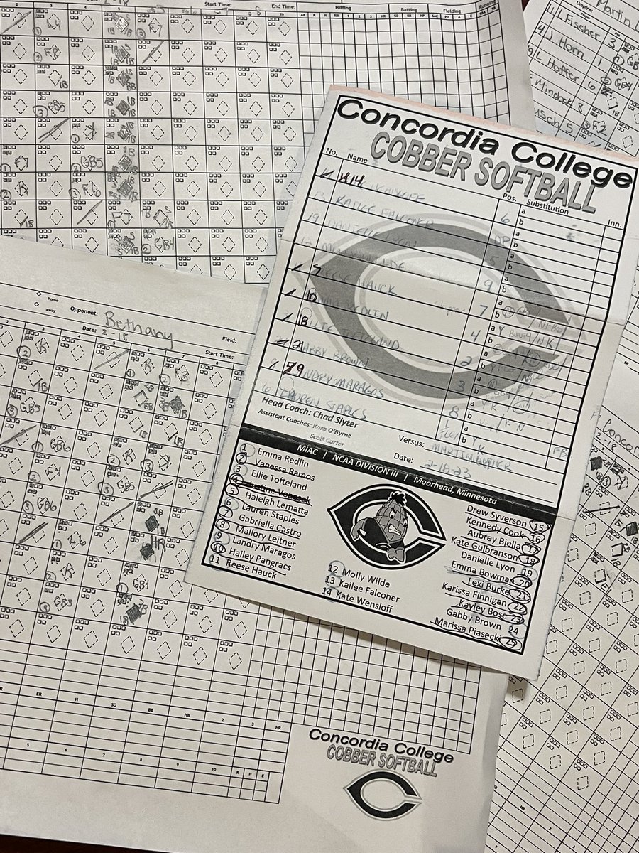 CobberSoftball's tweet image. #CobberSoftball splits Day 1

Sr Molly Wilde hit a 2 Run HR to start a 4 run rally in the ⬆️ of the 7th in G1 to tie it up before a walk off in the ⬇️ of the inning

In G2 Fr P Lauren Staples picked up her 1st College W as the Cobbers scored 8 in the ⬆️ of the 5th for the 8-0 Win