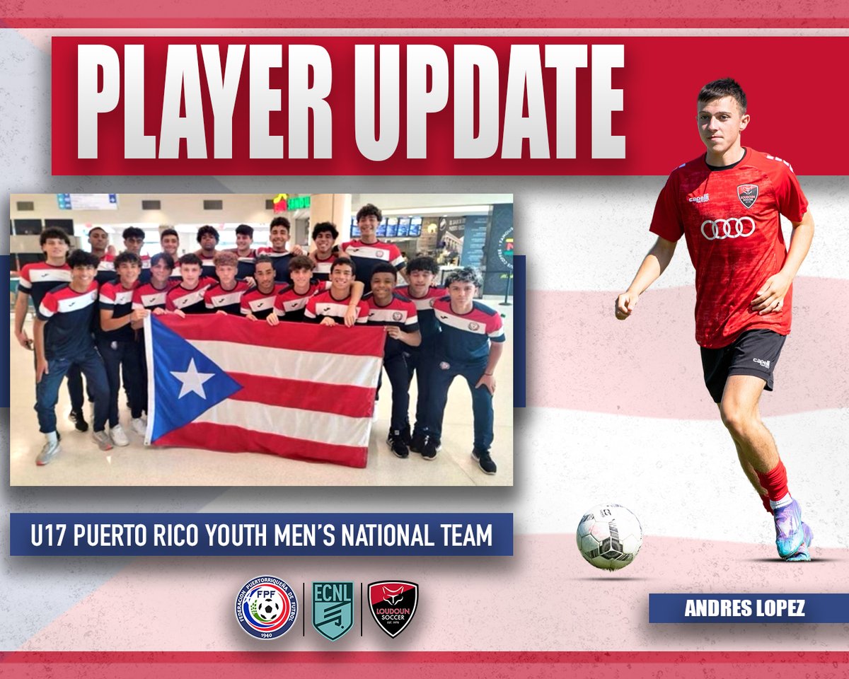A big day tomorrow for Loudoun 06B ECNL's Andres Lopez and the Puerto Rico Youth Men's National Team as they meet Costa Rica in the Round of 16 of the CONCACAF Championship in Guatemala!

GOOD LUCK BOYS! 🇵🇷