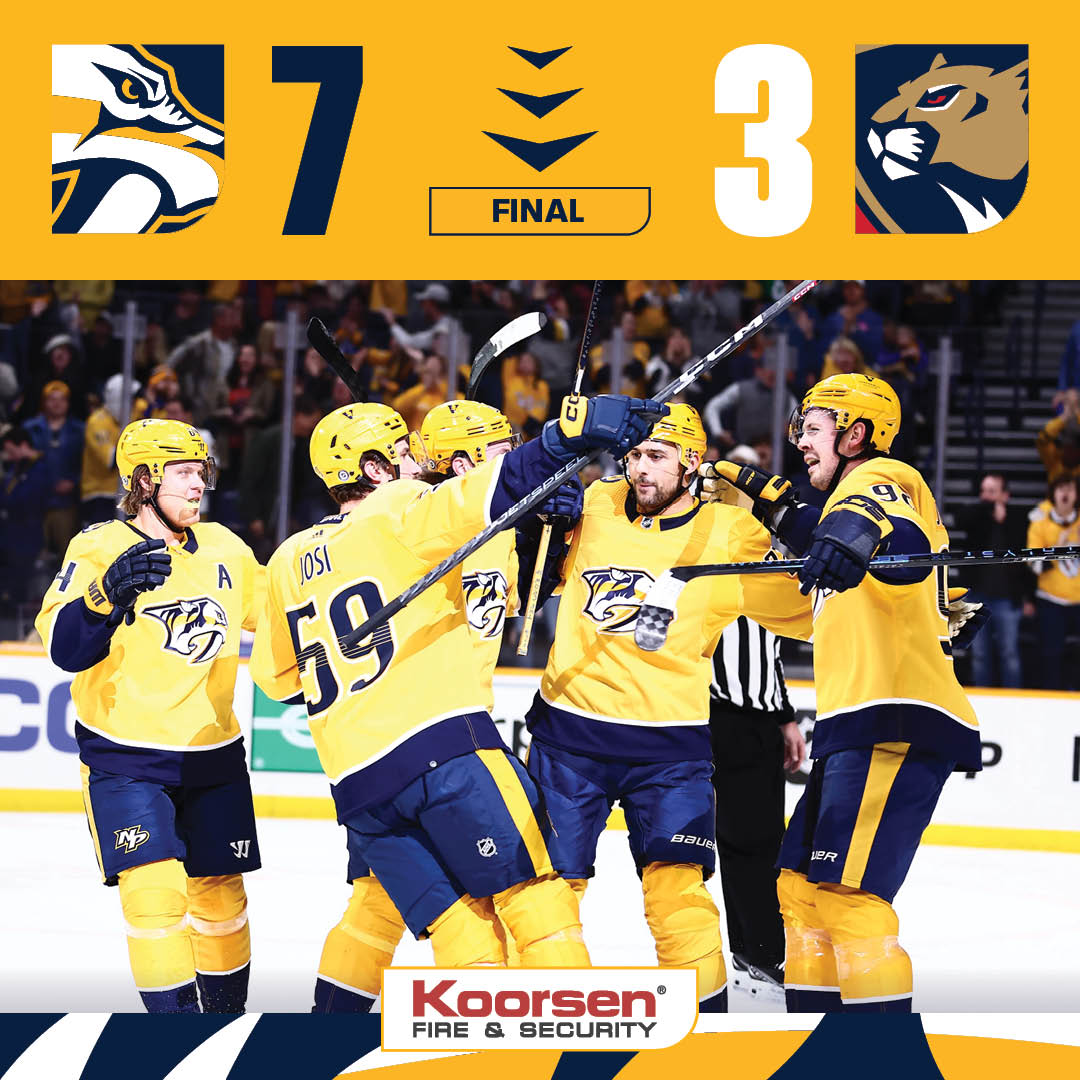 PredsNHL's tweet photo. Seven on Saturday 😎 https://t.co/5lXeZYk0sY