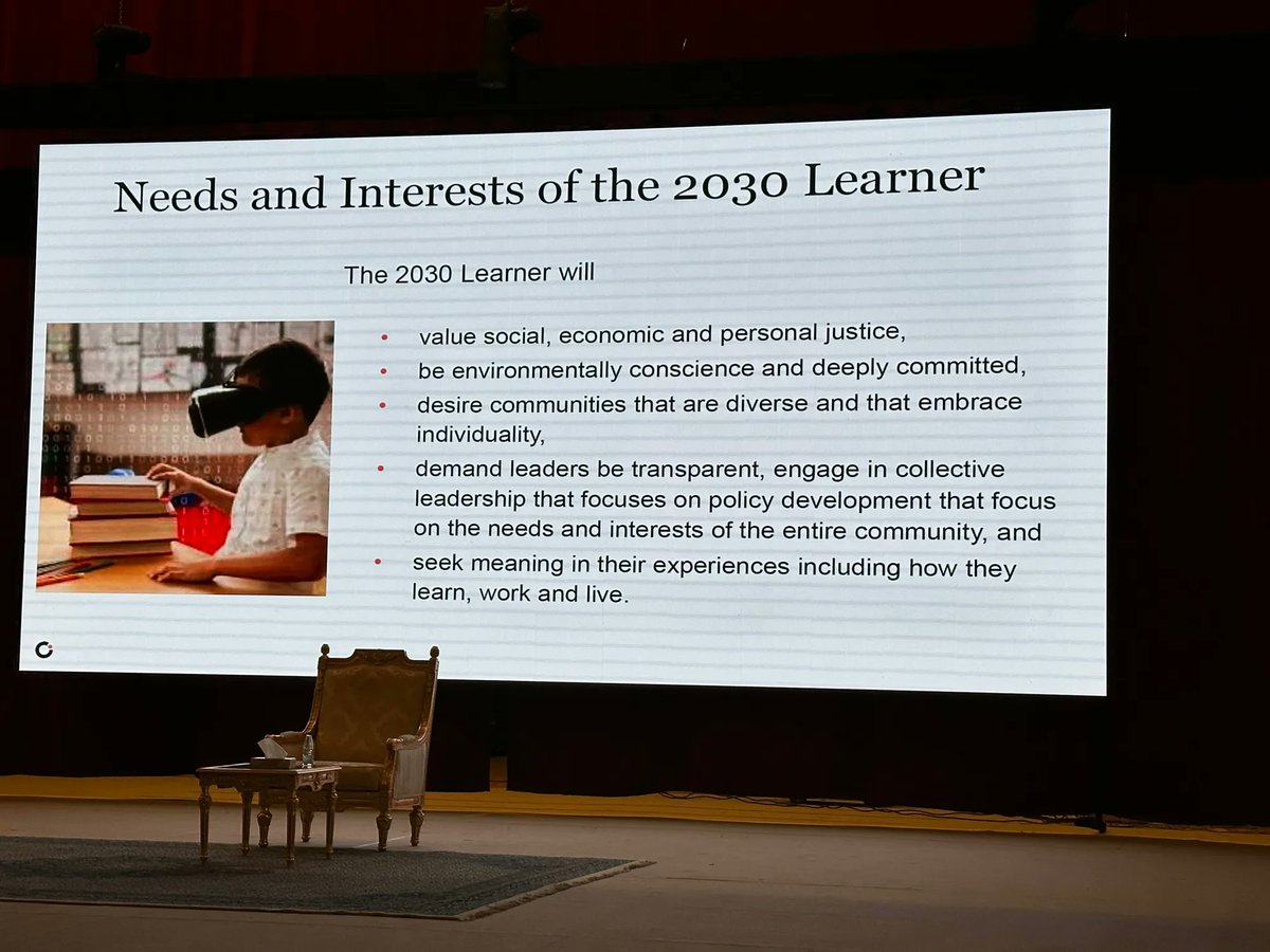 JMcCarthyEdS's tweet photo. How do we prepare education to meet the evolved learners 10 years from now? The answer should apply to today’s students.
#CogniaImpact Conference @SchoolsRiyadh @Cognia @CogniaOrg #SoAllCanLearn https://t.co/r31Q0zLuqs