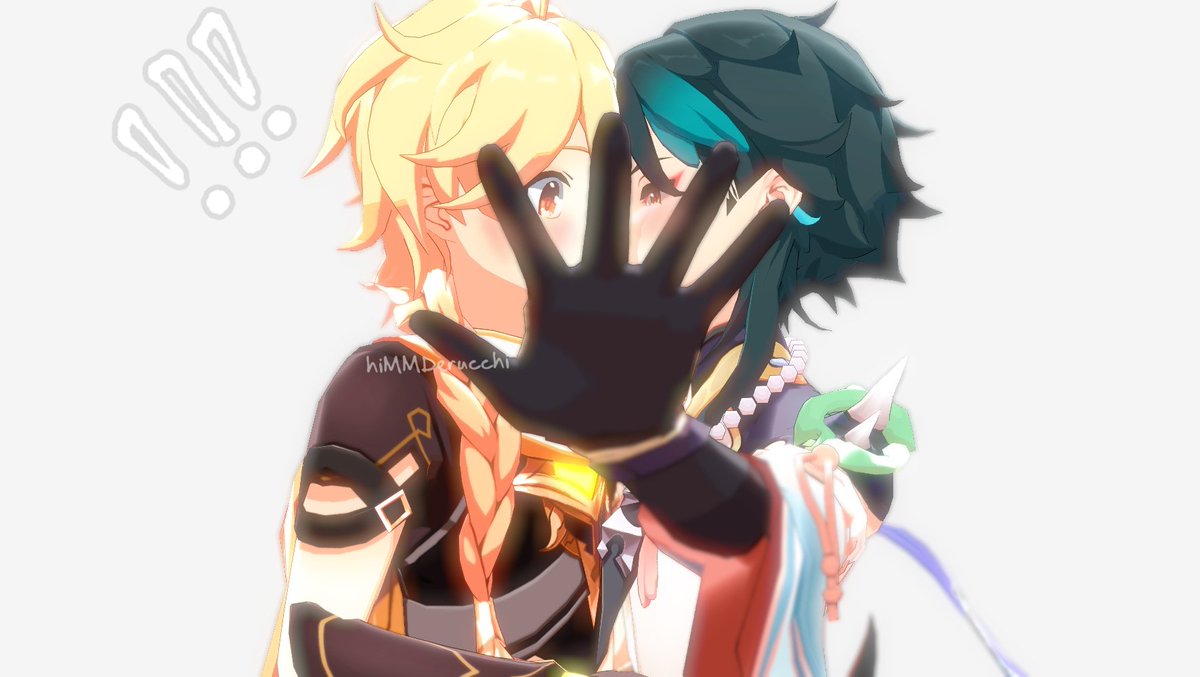 HiMMDerucchi's tweet photo. tehe ♪ 💛💚
#原神MMD #xiaoaether #魈空 https://t.co/SusF72dZvf