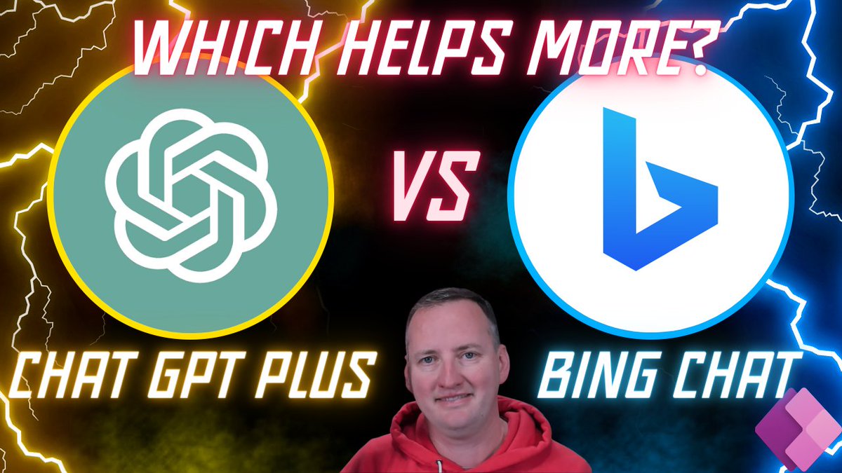 Do you want to know how #BingChat 🤖 is different from #ChatGPTPlus 🤖 when it comes to helping YOU with Power Apps? I spent all week comparing the two so I could show you in less than 20 minutes a real comparison and their attitudes. 😈 

youtu.be/UFogZa-R2Bw