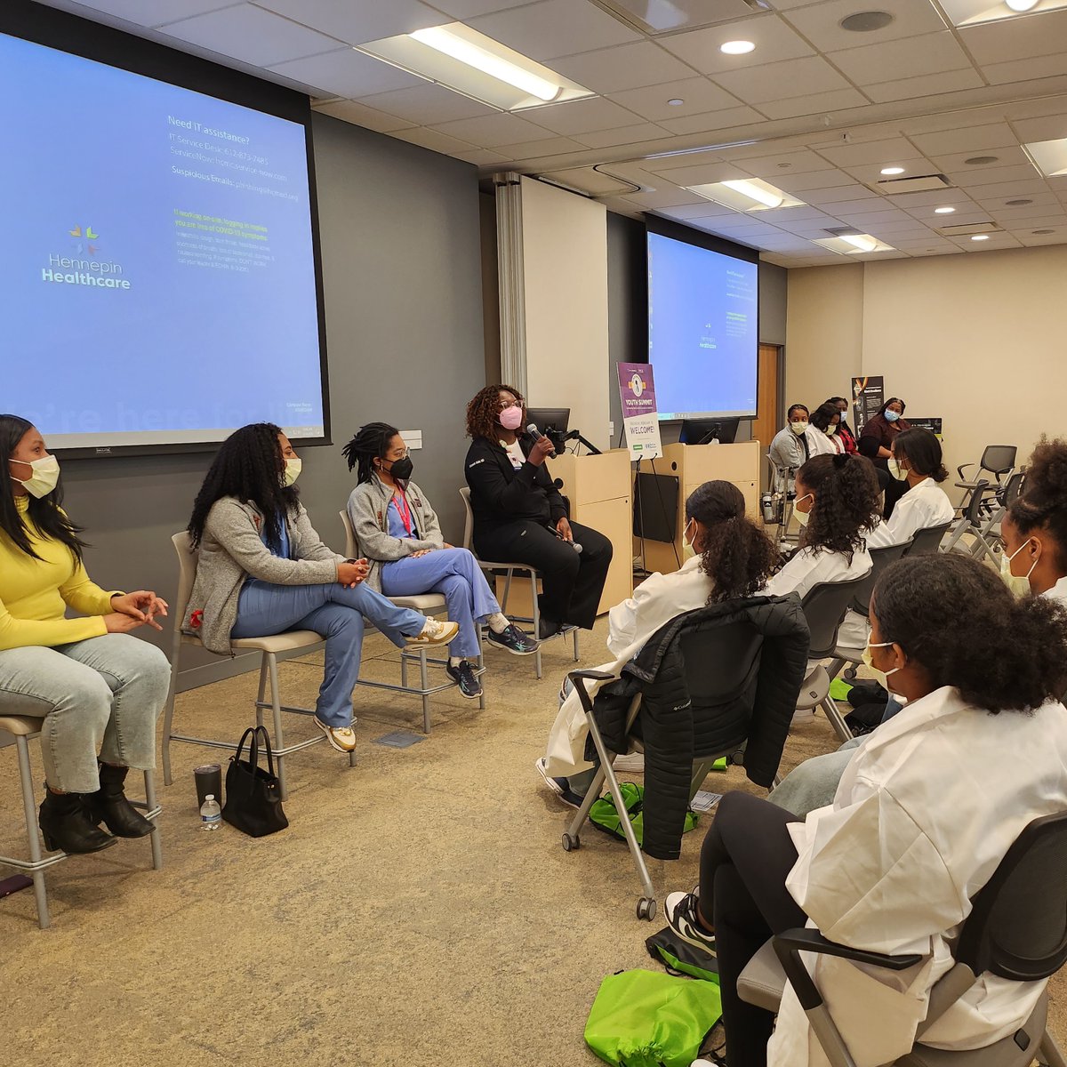 It’s a great weekend for our Black Women with Stethoscopes Youth Summit! We’re excited to inspire these young minds as they explore a future in medicine! #bwws #talentgarden #healthequity hennepinhealthcare.org/bwws/
