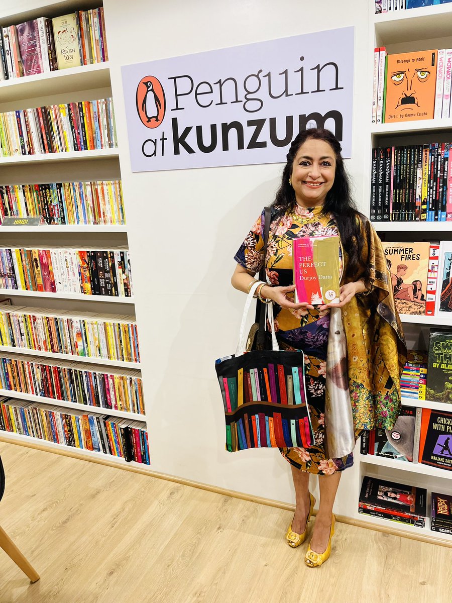 HarmonickaMaini's tweet photo. Delightful BOOKed Weekend with Valentine gesture #THEPERFECTUS gifted to this vivacious voracious Reader& HashtagER Celebrating #PenguinAtKunzum Looking enthusiastically forward to being engrossed by the Book @durjoydatta !My first Book by Joy in your name! https://t.co/J1jB8L59gU