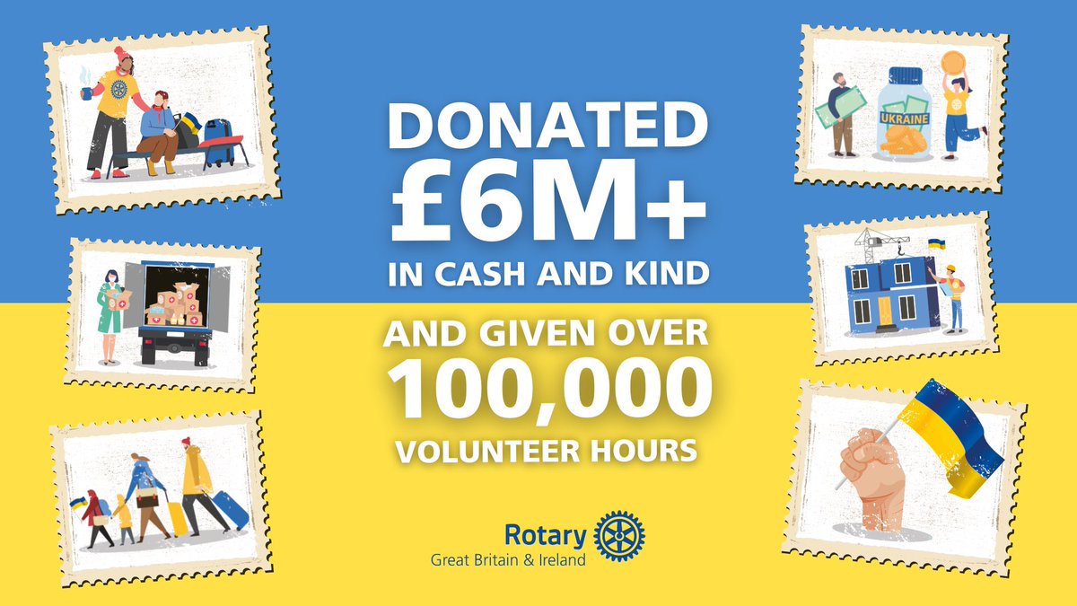 rotaryswindonnorth (@swindonnorthrc) on Twitter photo One year since the war in Ukraine began, Rotary clubs in <a href="/RotaryGBI/">Rotary GB & Ireland</a> have donated over £6m and more than 100,000 volunteer hours. We continue to stand with Ukraine and its people in supporting the ongoing humanitarian crisis. More on Rotary’s response: rotarygbi.org/ukraine One year since the war in Ukraine began, Rotary clubs in <a href="/RotaryGBI/">Rotary GB & Ireland</a> have donated over £6m and more than 100,000 volunteer hours. We continue to stand with Ukraine and its people in supporting the ongoing humanitarian crisis. More on Rotary’s response: rotarygbi.org/ukraine
