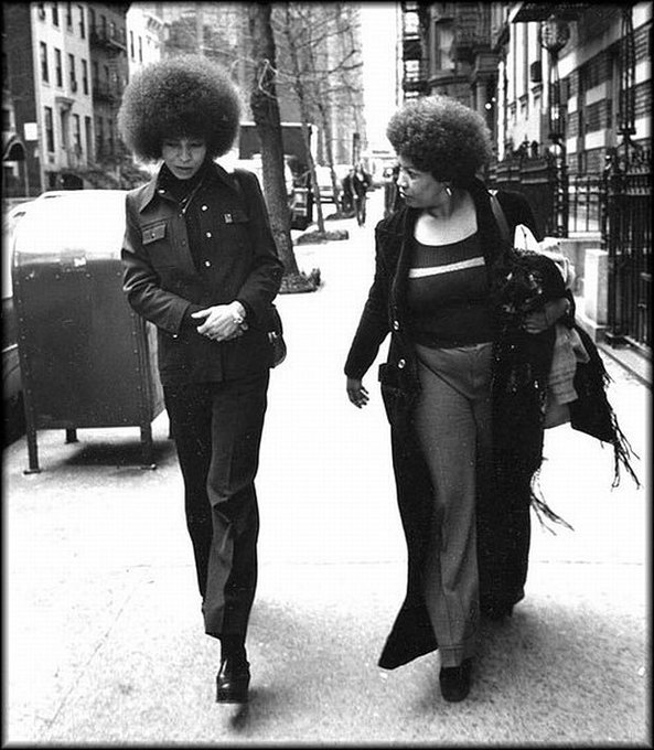 Angela Davis and Toni Morrison in 1974