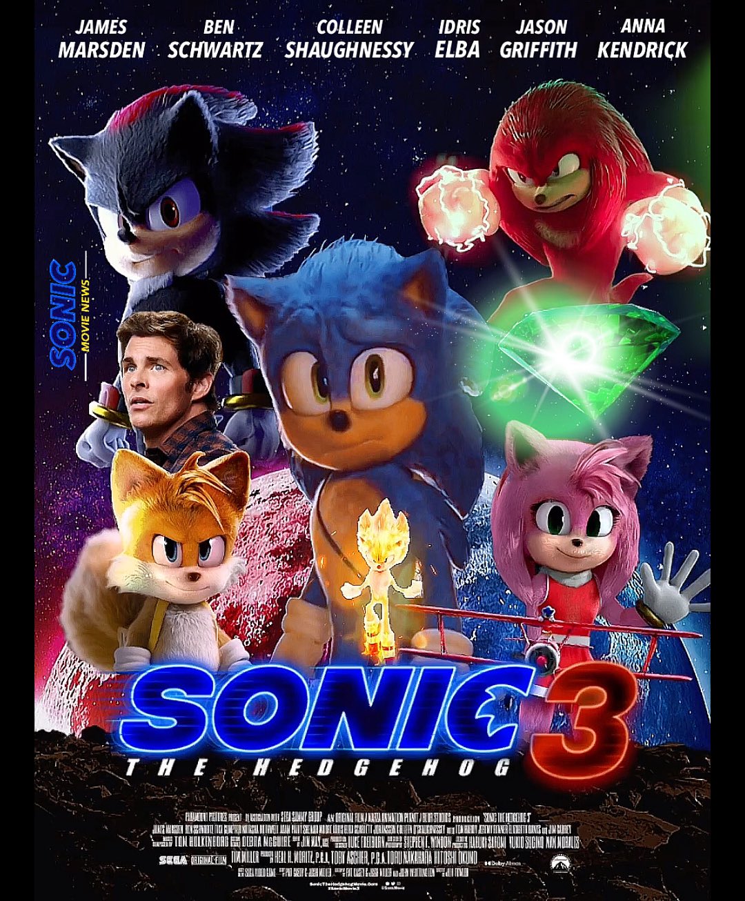 Sonic movienews on X: Sonic movie 3 fan made poster created by  Sonicmovienews 👀🔥💙 Poster design: Sonicmovienews Sonic 3 release in  theaters December 20th 2024! #sonic #sonicmovie #SonicMovie3  #SonicTheHedegehog #KnucklesTheEchidna #amyrose