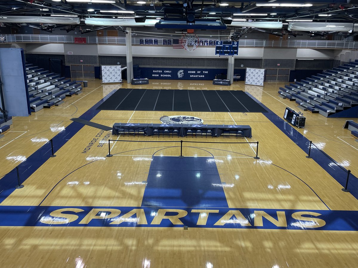 Day 1 of competitive cheerleading sectionals is ready to go! Good luck to all teams today! #sectionVcheer