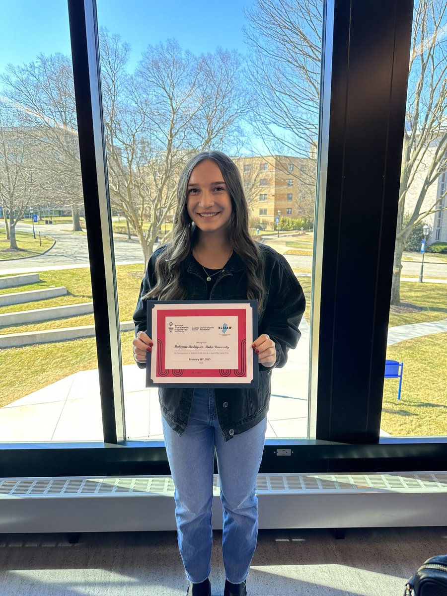 RiderAthletics's tweet photo. Congratulations to Makenzie Rodrigues from @RiderSoccer who was honored today as our NJAIAW National Girls and Women in Sports Day honoree at the celebration at Seton Hall! #WomenInSports https://t.co/synsPEE08s