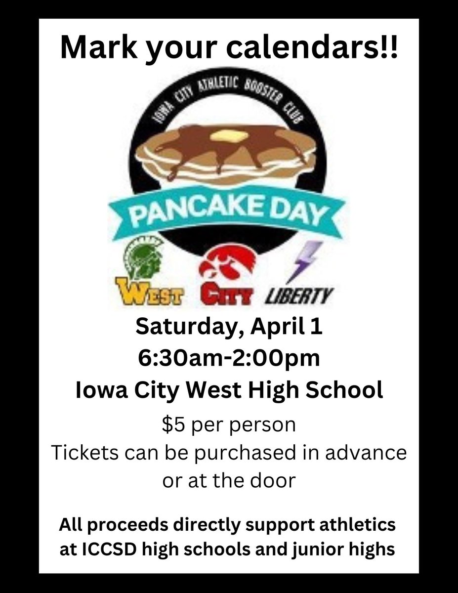Pancake Day is right around the corner!!  Mark your calendar!