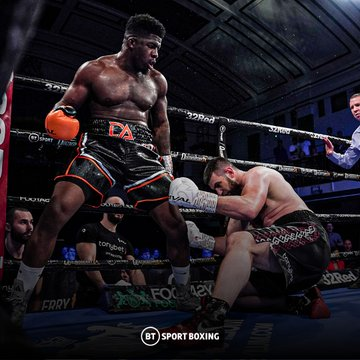 BTSportBoxing5's tweet photo. Two HUGE finishes in tonight main and co-main event 🥊💥

#AdeleyeBezus #FightNight https://t.co/wnc6LET4UQ