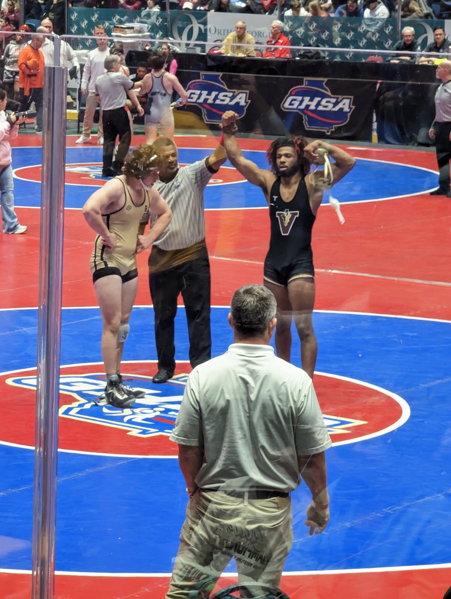 Congratulations to Ronald Pointer on winning his 100th career win! Roll Tribe! <a href="/VidaliaAthleti1/">@VidaliaAthletics</a> <a href="/VidaliaHS/">Vidalia High School</a> <a href="/SeWrestle/">SEWrestle</a> <a href="/GeorgiaGrappler/">Georgia Grappler</a>