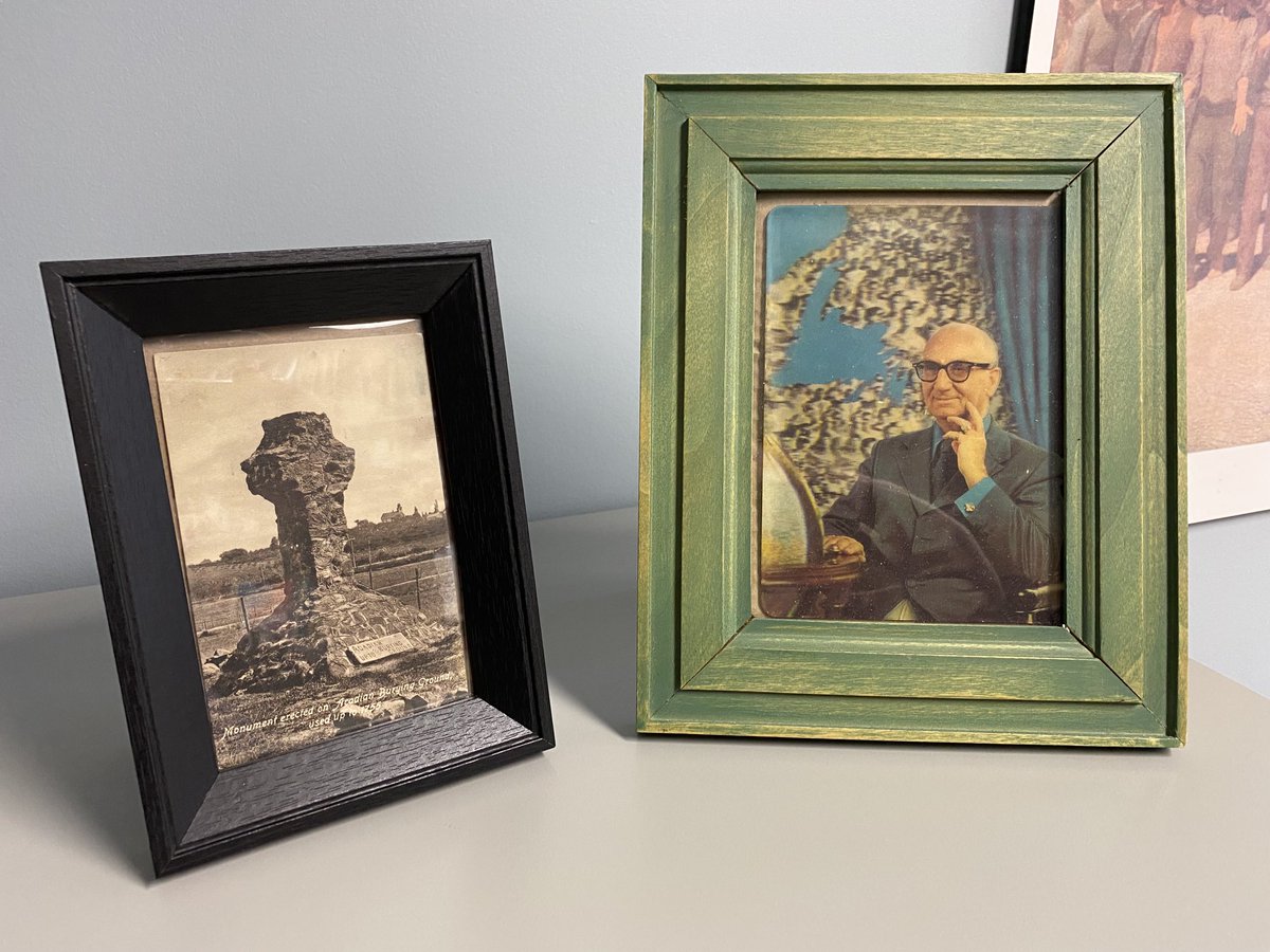 Very kind gift from ⁦<a href="/AMontgomery82/">Adam Montgomery</a>⁩ - monument “Acadian Burying Ground up to 1755”, in what is today Wolfville - postcard ca 1900 - I don’t think this monument still exists - probably what was Saint-Charles-des-Mines? Assumes pride of place beside Joey Smallwood.