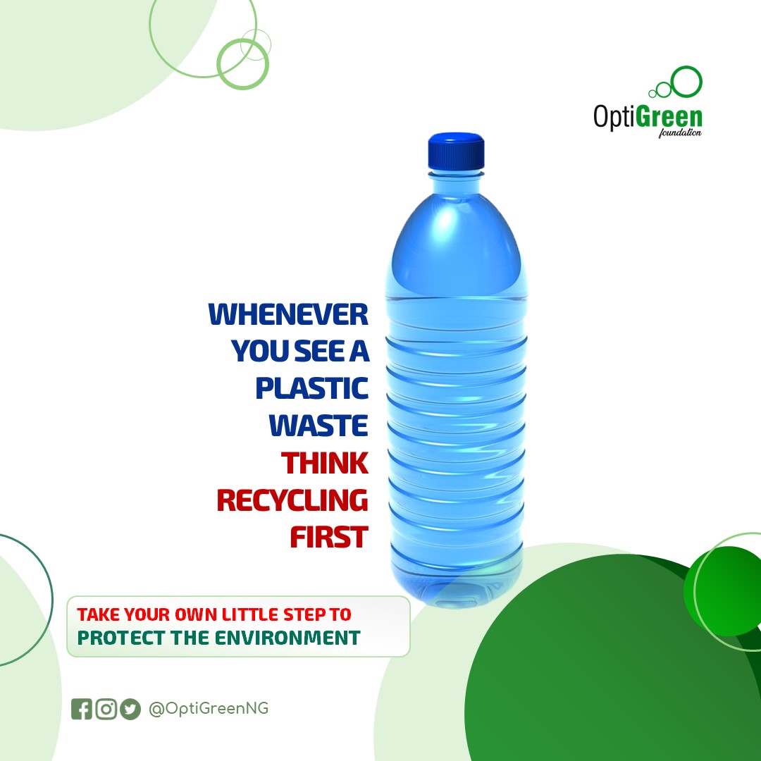 OptigreenNG's tweet photo. Every piece of plastic you dispose of improperly contributes to the degradation of your environment.
#ThinkRecycle #recycleplastic #environmentalsustainability https://t.co/mK9hnn33M2