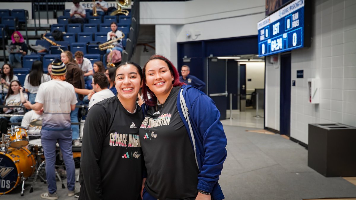 GW_WBB's tweet photo. Senior Day vibes! 

Please head to your seat if you're at the Smith Center! The Ceremony should begin shortly...

#RaiseHigh https://t.co/i0HTHhe1DX