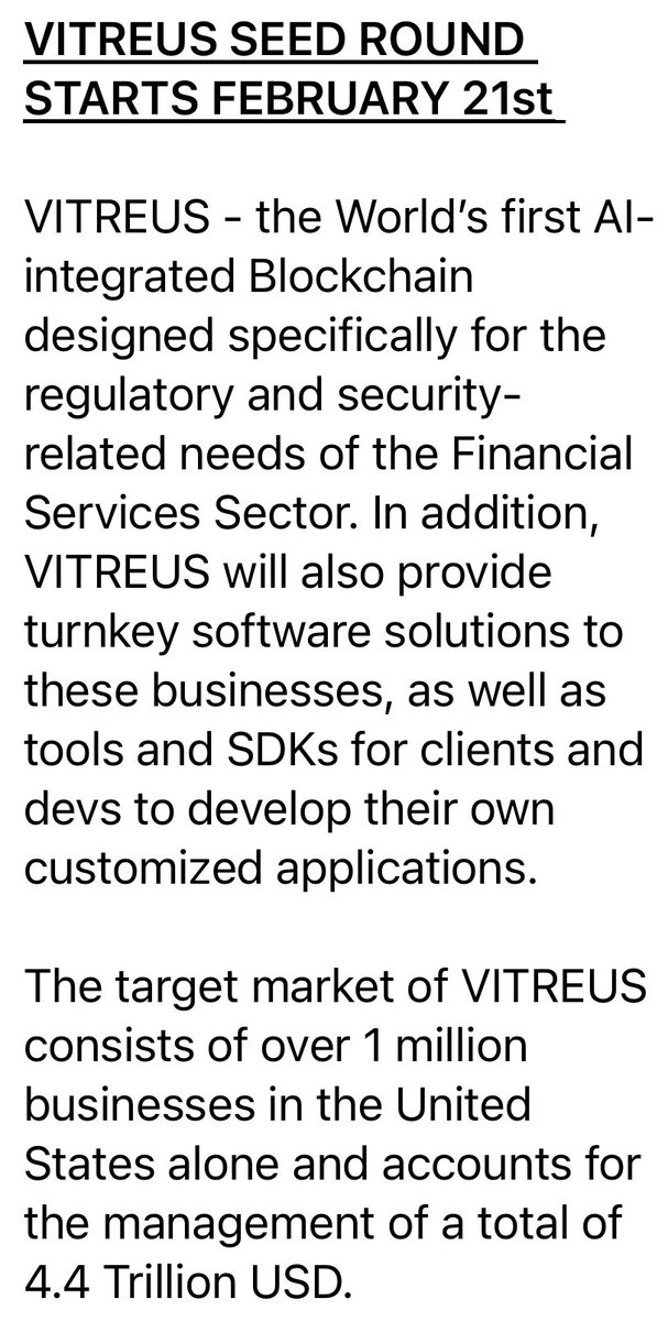 Grandpa_red15's tweet photo. WHAT IS VITREUS CHAIN??? Here is a quick summary. Seed round starts in just 3 days!! @VitreusChain #vitreus #crypto #blockchain #blockchainledger #tradifi #digifi #realworlduse #vitreuschain #cryptocurrency #NFT https://t.co/S1YF30oFgL