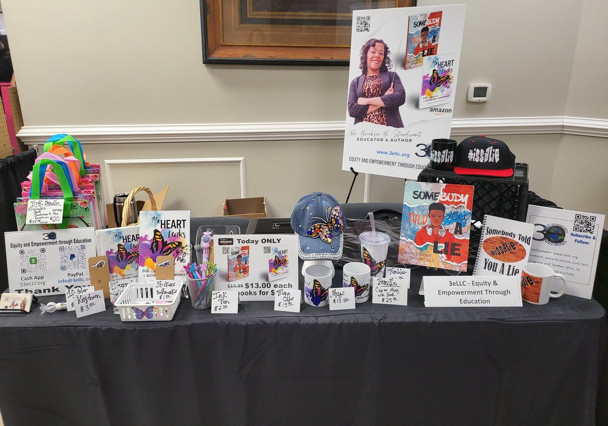 3e_LLC's tweet photo. Visit the Empowerment Shop at https://t.co/ohJud6jSQk for merchandise! Books on Amazon!
#vending #MyHeartLeaksInk #SomebodyToldYouALie #issalie #author #3eLLC #booksforboys #teenbooks #ncnw https://t.co/0NhoazVL6E