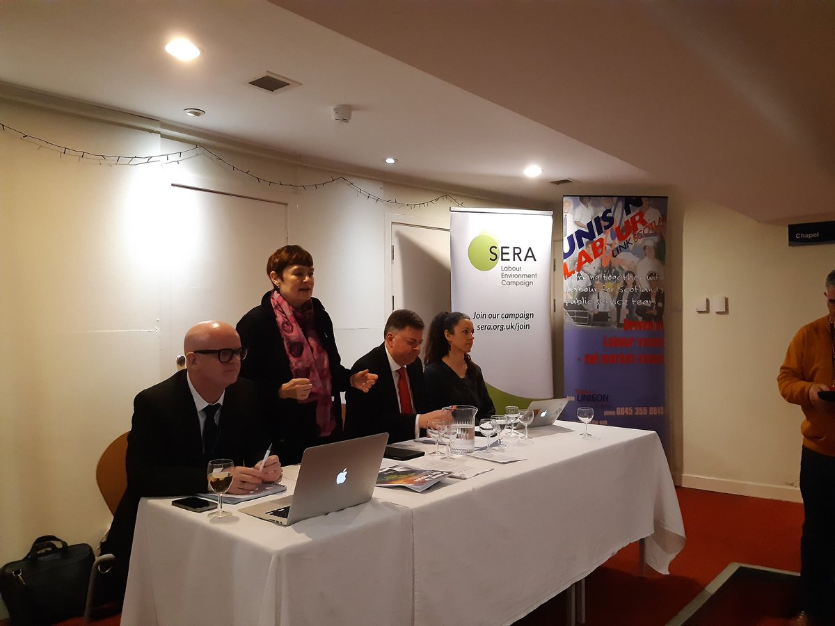 UNISONLabourSco's tweet photo. Great to have UNISON Labour Link MSP @SarahBoyack kick off our joint fringe with @SERAScotland and @FoEScot on 'Climate - Green Jobs - Public Ownership'. @colinsmythmsp #ScotLab23 https://t.co/DkLWXmTvYX