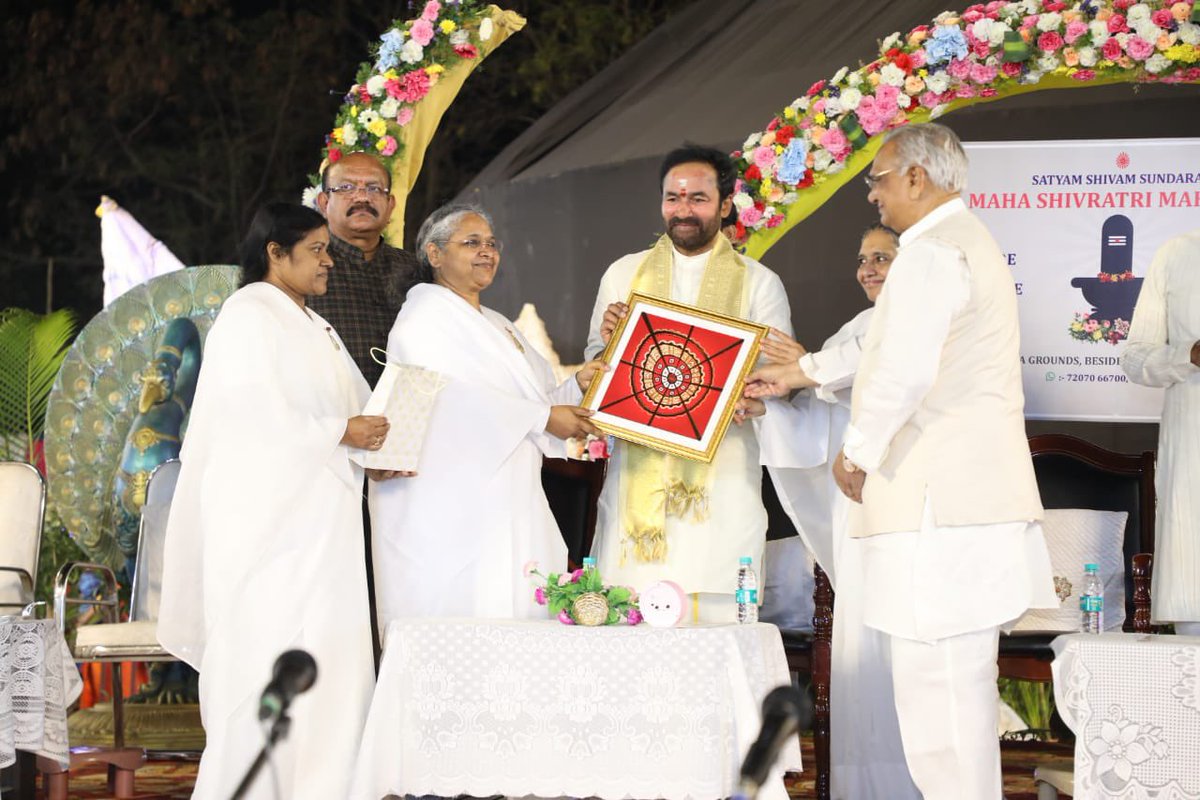 kishanreddybjp's tweet photo. Also spoke on the role of organizations like Brahmakumaris in preserving &amp; celebrating our culture and traditions. https://t.co/4qE5qHBuPo