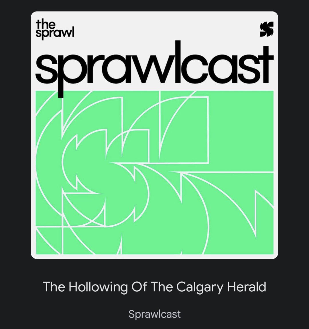 If you even have the tiniest interest in the media business? You have to listen to @sprawlcalgary's most recent Sprawlcast. @klaszus dives into the rise and fall of the Calgary Herald and even as an Edmonton kid; it is a FASCINATING look into AB print media. #yyc #yycmedia #yeg