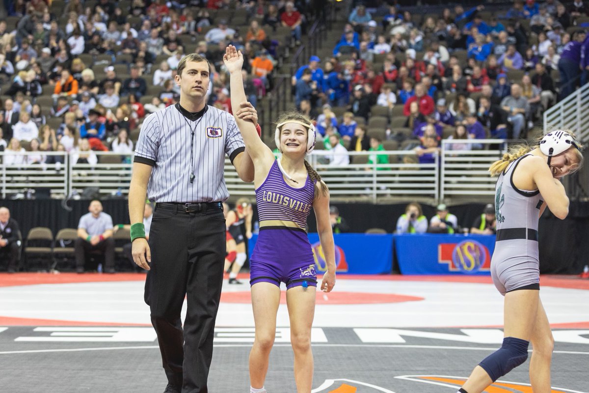 pride_purple's tweet photo. Congratulations to Payton Thiele! She finishes her sophomore season as the 3rd place medalist at the state championships. Her final record is 52-1. Great job Payten. We are proud of you! #LouisvilleLions #PurplePride #CementCity 

📸 - Brandon Mowinkel https://t.co/6eaUdR1iSM