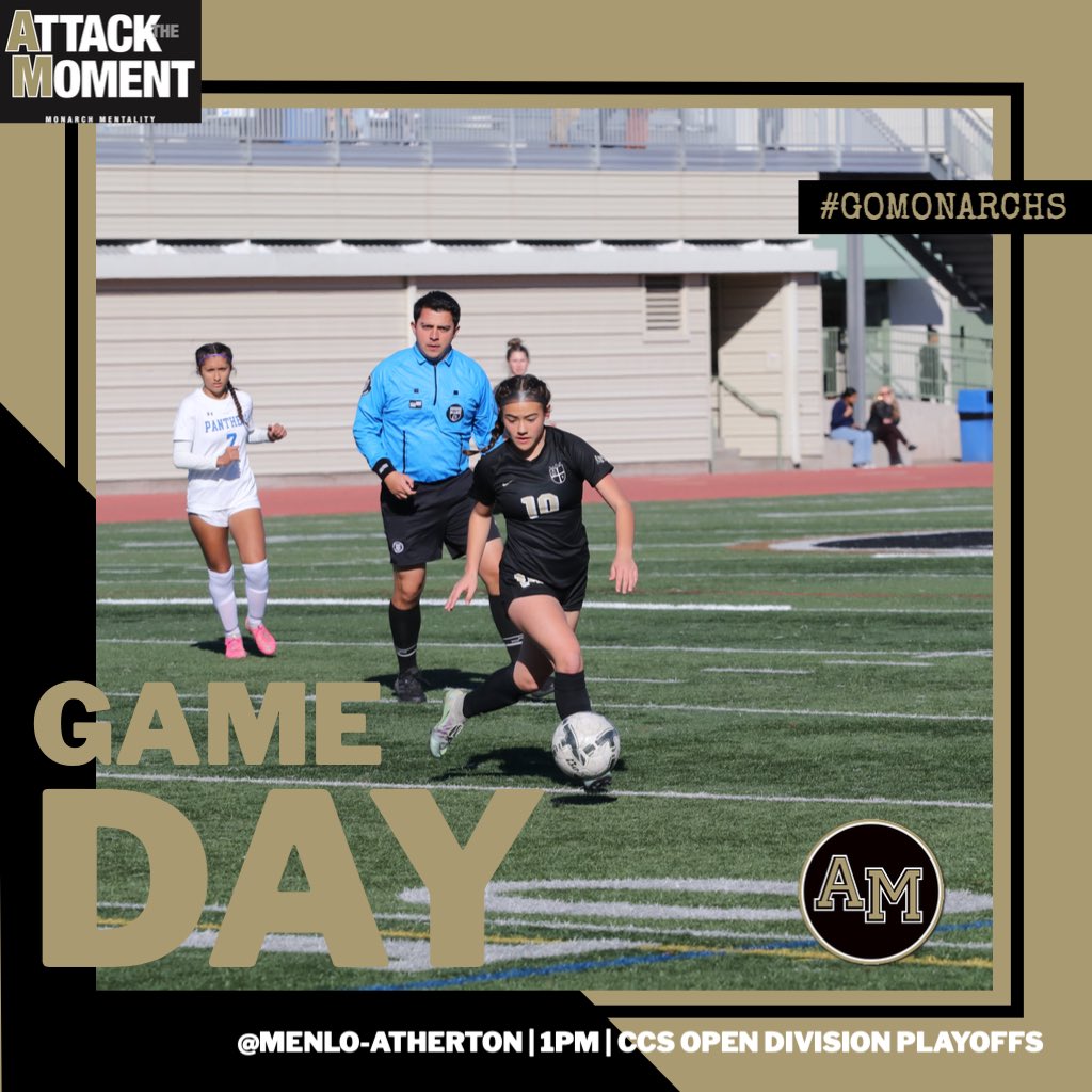Women’s soccer is on the road at Menlo-Atherton at 1pm in the opening round of the CCS Open Division Playoffs. #GoMonarchs