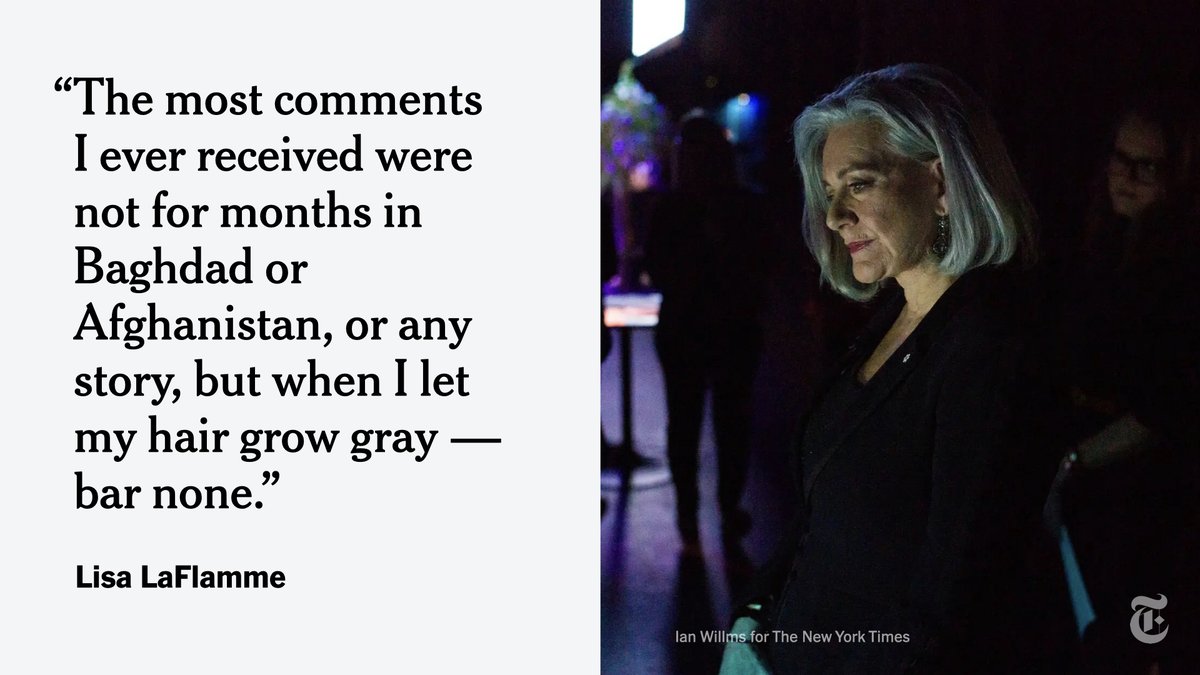 nytimes's tweet image. The news anchor Lisa LaFlamme was a household name in Canada for decades. But she was unceremoniously dismissed last year, not long after she stopped dyeing her hair — setting off debates across the country about sexism, ageism and going gray. nyti.ms/3SbSxxA