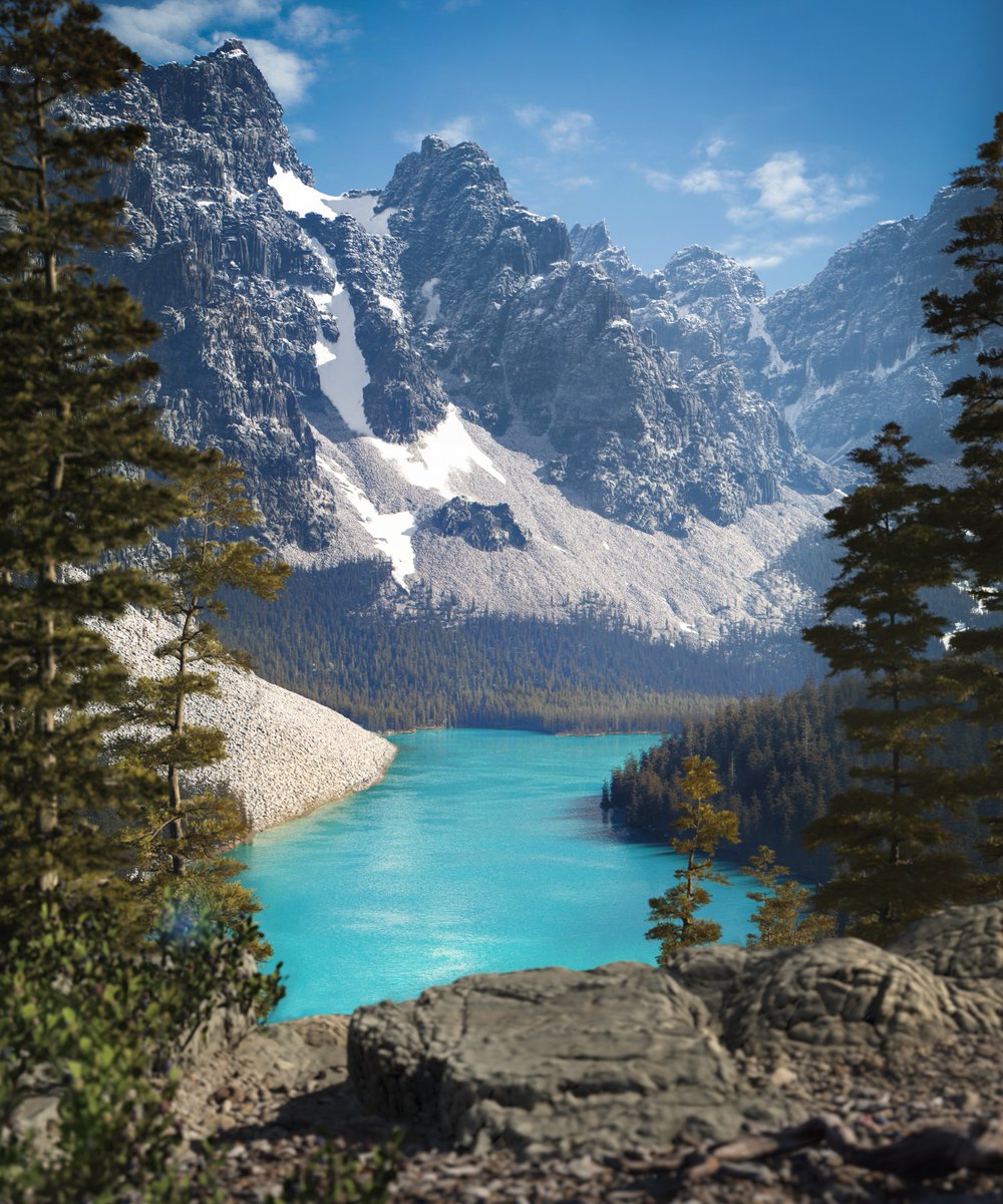 ----------'Moraine Lake'----------

@ArtStationHQ
 : artstation.com/artwork/kQEgml

#3dart #3D #terragen #photoshop #speedtree #worldmachine #gaea