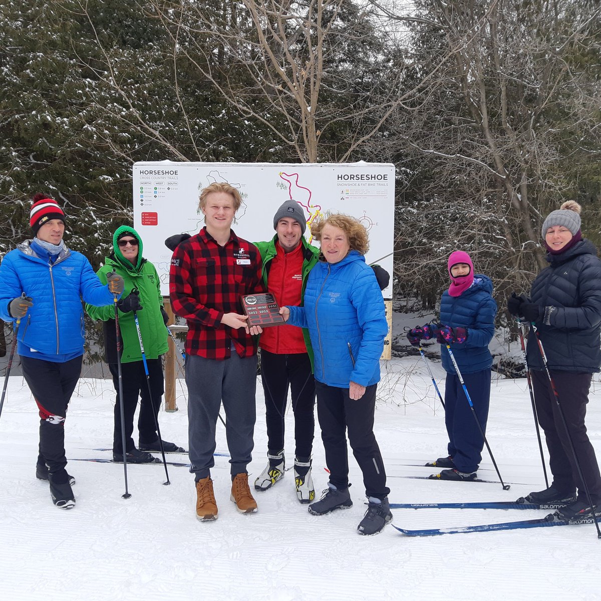 The #Barrie #SpecialOlympics #nordicskiing team remains super appreciative of the continued support of @HorseshoeResort. Thank you for keeping our athletes fit and having fun on the trails! ❄