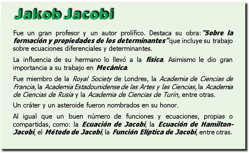 alda_pascuzzo's tweet photo. Grandes Matemáticos: Carl Gustav Jakob Jacobi (Alemania; Siglo XIX) Prolífico matemático. Incursionó en áreas diversas, como #TeoríaDeNúmeros y #FuncionesElípticas Conmemorando su fallecimiento. #18febrero #JakobJacobi #GrandesMatemáticos #Matemáticas #Álgebra #GrandesCientíficos https://t.co/qmD0gpbRKB