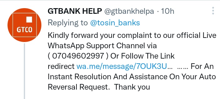 angel_damo's tweet photo. Kindly beware of this fake account. The owner is impersonating @gtbank. @Twitter @elonmusk https://t.co/cW7PnAgb3Y