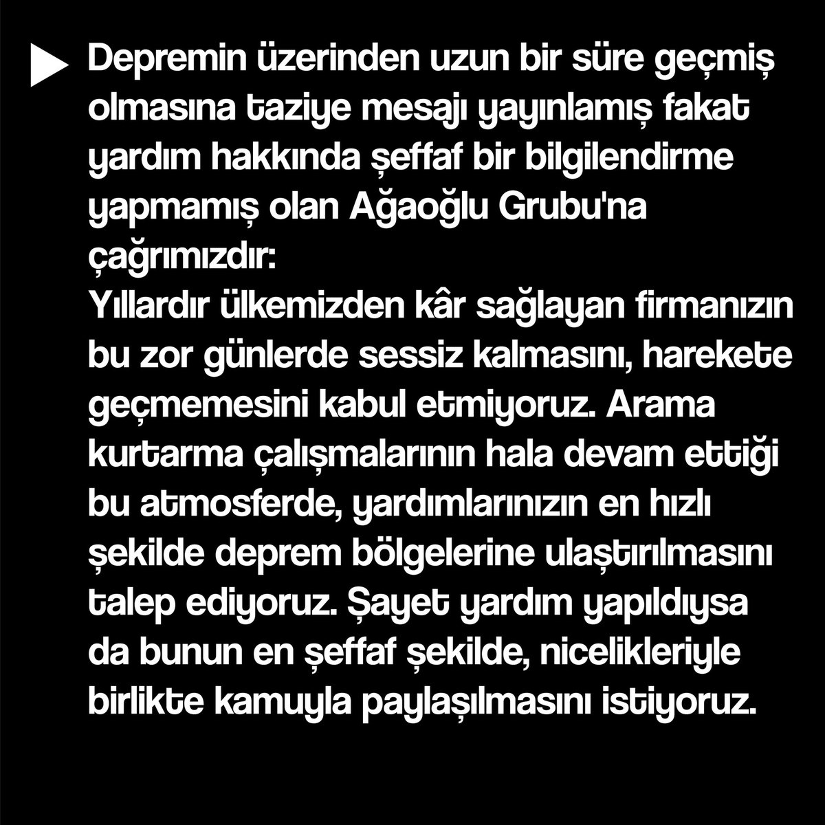 simdisallanma's tweet photo. Bir gün değil, uzun vadede desteklerini beklediğimiz Ağaoğlu'na çağrımızdır. #SallanmaAgaoglu https://t.co/ecryFvA8V6