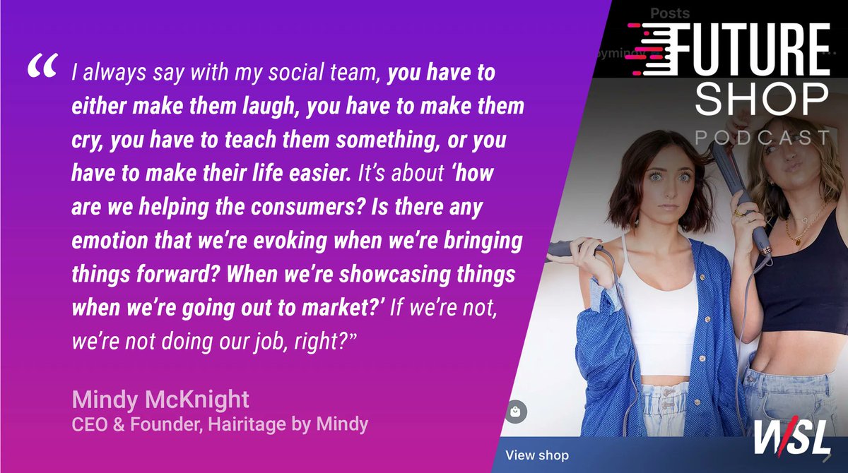 Our CEO <a href="/WendyLiebmann/">chiefshopper</a> met with @CuteGirlHair to talk about how she built a successful multi-million dollar #brand without losing site of her why. 💸 Listen to our recent #podcast for all the details: buff.ly/3YkwzdL