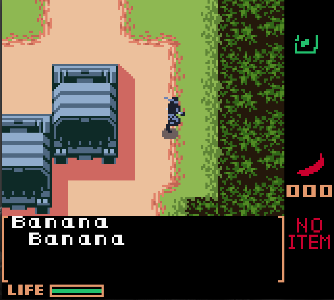BadHumans's tweet photo. Ghost Babel has a hidden "Banana" item from stages 3 and onward.  Only accessible through the debug menu. https://t.co/7XbA7tjIid
