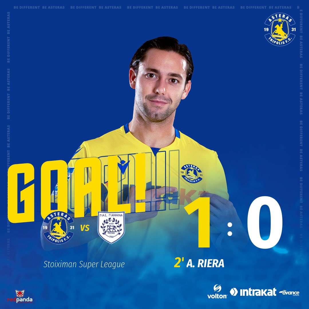 AsterasfcTwit's tweet photo. #asterastripolisfc #astpas #matchday23 #goal #no23 #slgr #StoiximanSuperLeague #intrakat #volton #avance_carrental_official https://t.co/EC4G5YXFHu