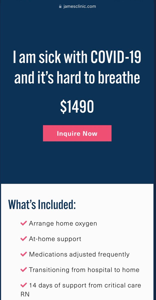 AlastairMcA30's tweet photo. A reminder that if you’re sick with ANYTHING and find it hard to breathe, call an ambulance.
DO NOT pay someone $1500 for vitamins. (This particular grift courtesy of a physician who really should know better). https://t.co/OLewf1NKXG