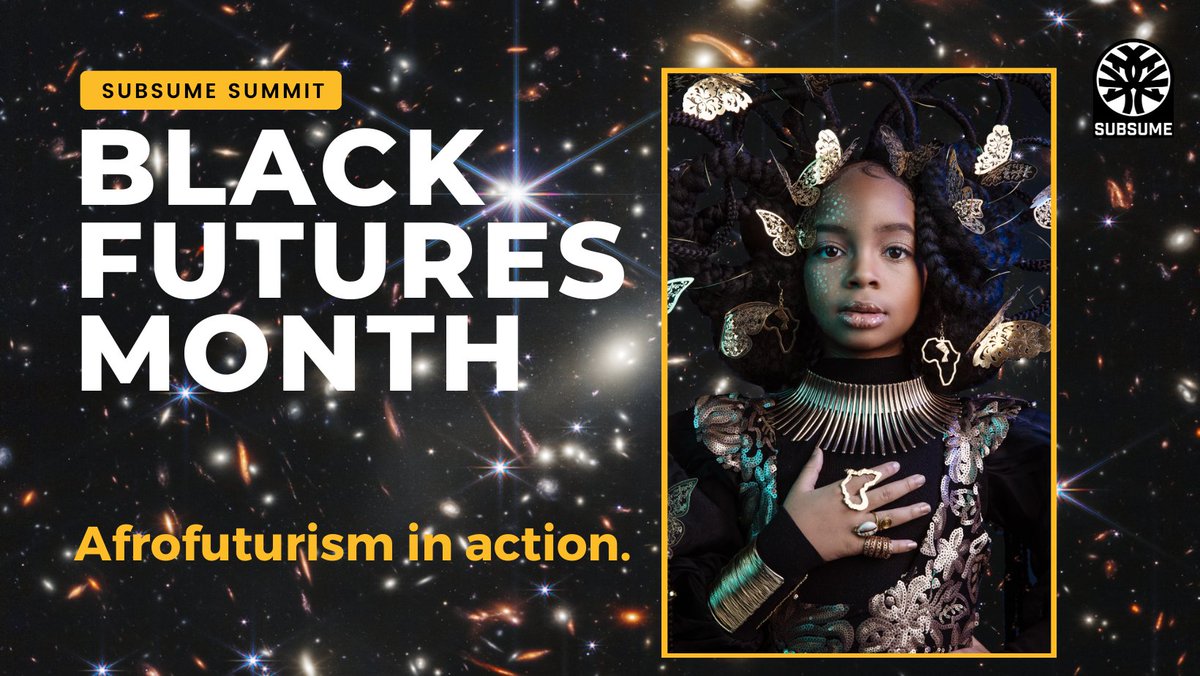 Subsume's annual Black Futures event is streaming live now via Twitch and YouTube!
twitch.tv/subsumelife
youtube.com/live/uCKGjfw0Z…

Amazing programming from industry thought leaders in tech, commerce and the creative arts: subsumestudios.com/2023-black-fut…
#SUBSUME #StayIncluded
