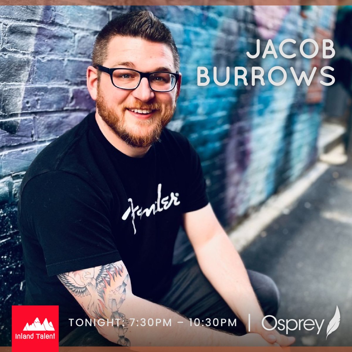 We've got a new singer in the line-up! Jacob Burrows performs AND teaches music. We are so excited to have him here at the Osprey for the first time 🎶
#livemusic #spokanemusic #spokaneevents #spokane