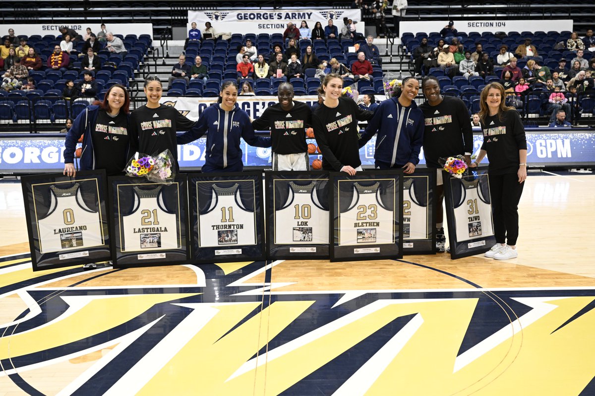 GW_WBB's tweet photo. Thank you to our INCREDIBLE 2022-23 Senior Class! 

We're lucky to have you in the Buff &amp; Blue. Thanks for helping us #RaiseHigh https://t.co/Sc0CnVQhmY