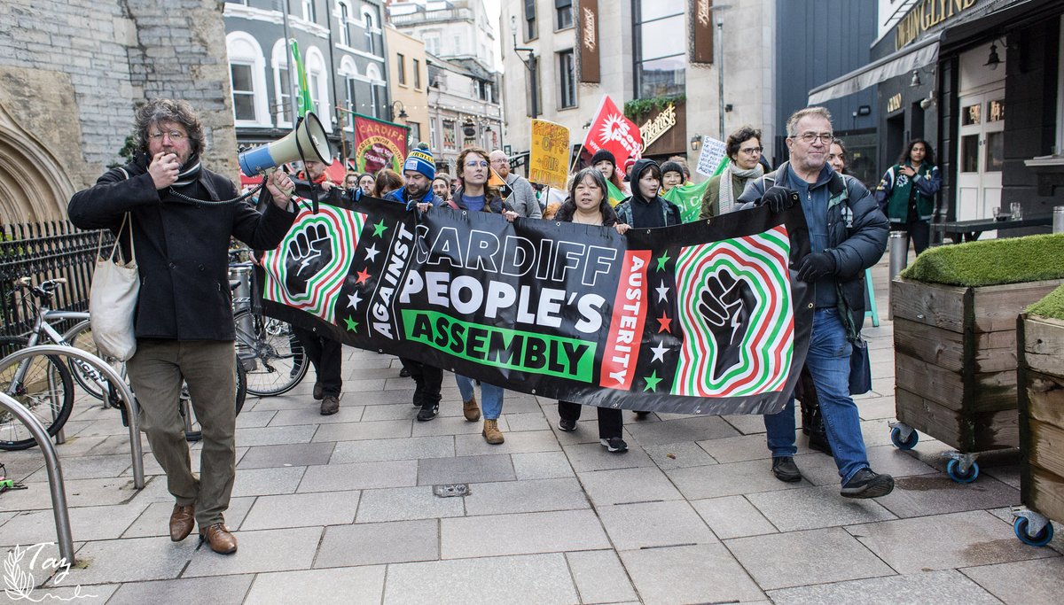 amonochromdream's tweet photo. Photos from today's creative mass protest against Cardiff Council's planned budget cuts that would lead to reduced library services, privatisation of St. David's Hall and museum space. https://t.co/uNI6SWilzn