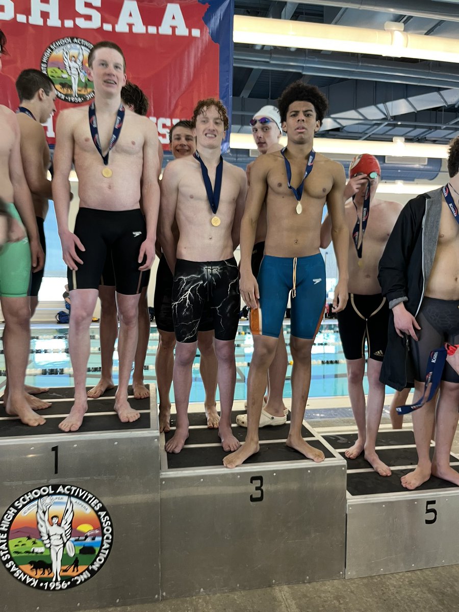BVNWSwim's tweet photo. 400 Free Relay of Micah Churchill, John Christianson, Will Christie, and Demarkus Darensbourg place 3rd at state!!💜🏊‍♂️ https://t.co/yhGozHMvhf
