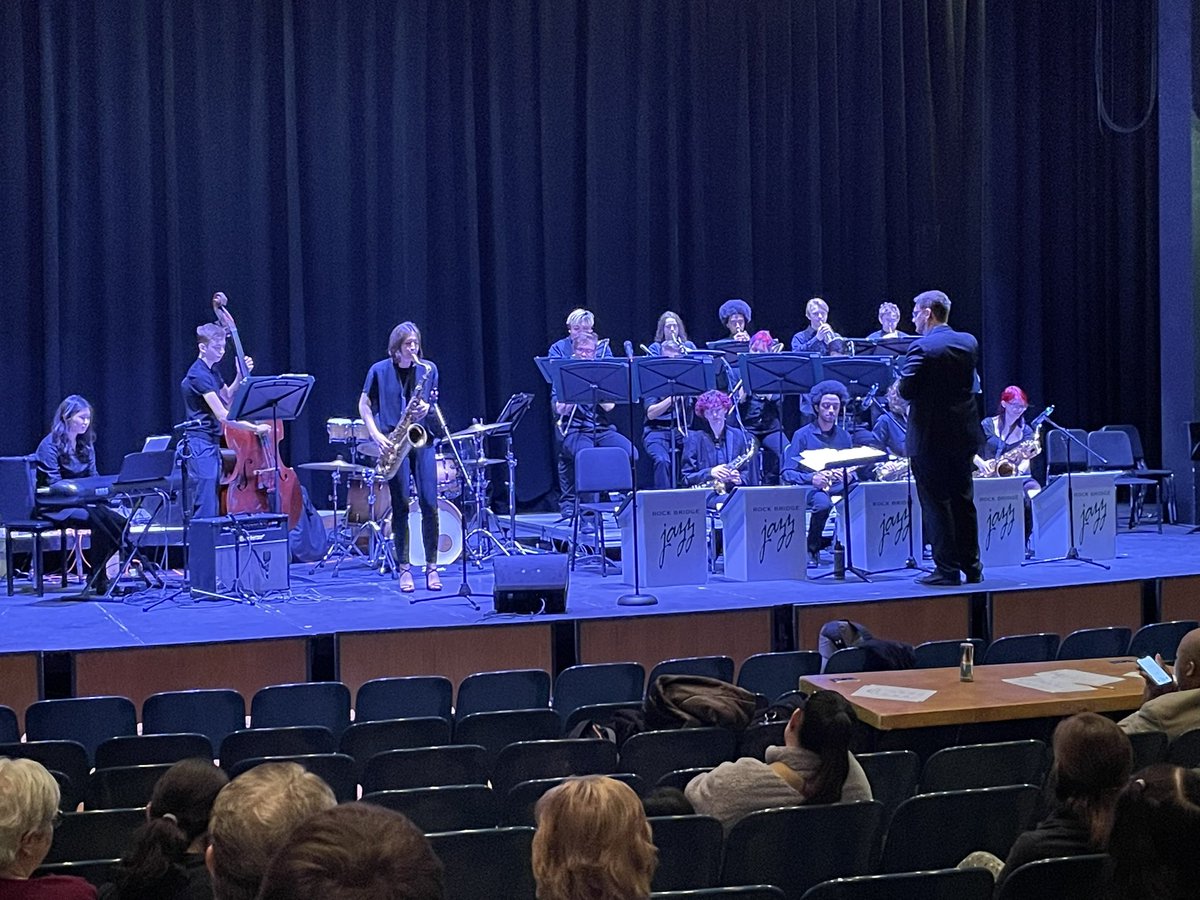 p_sulliva's tweet photo. Rock Bridge Jazz did an outstanding job today at the Mizzou Jazz Festival! For the first time in Rock Bridge history we brought 3 big bands to a jazz festival. Great job today, Bruin Musicians!!! @RBHSbruinband @cpsfinearts https://t.co/m075kTgWfJ