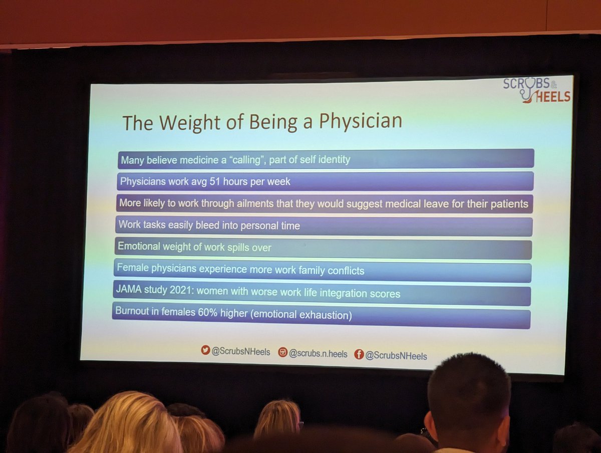 PolypPicker_MD's tweet photo. @MccutchenDr amazingly discussed, " having it all." @ScrubsNHeels summit. Be okay with taking care of yourself first. Shift your mindset. Laugh and learn from your experiences.  Find joy in various aspects of your life. https://t.co/WG56Ud0uIa