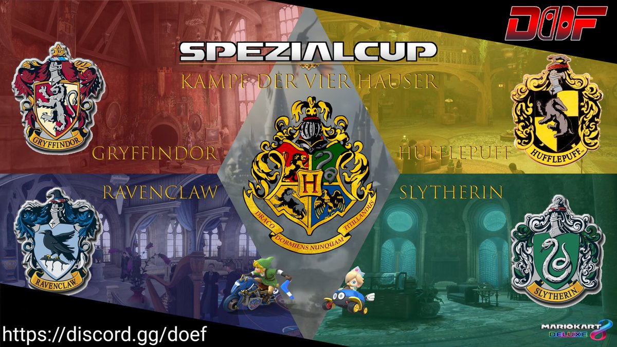 Robin250300's tweet photo. #MK8D #MarioKart8Deluxe #mariokart #nintendoswitch 

Beim Spezialcup treffen diesmal die 4 bekannten Häuser aus Hogwarts aufeinander. Sie duellieren sich in einem epischen MK8D - Turnier. Welches Haus wird gewinnen?

Alle Infos zum Event findet ihr hier:

https://t.co/ftv0Wq4fZZ https://t.co/eB26KSSR6b