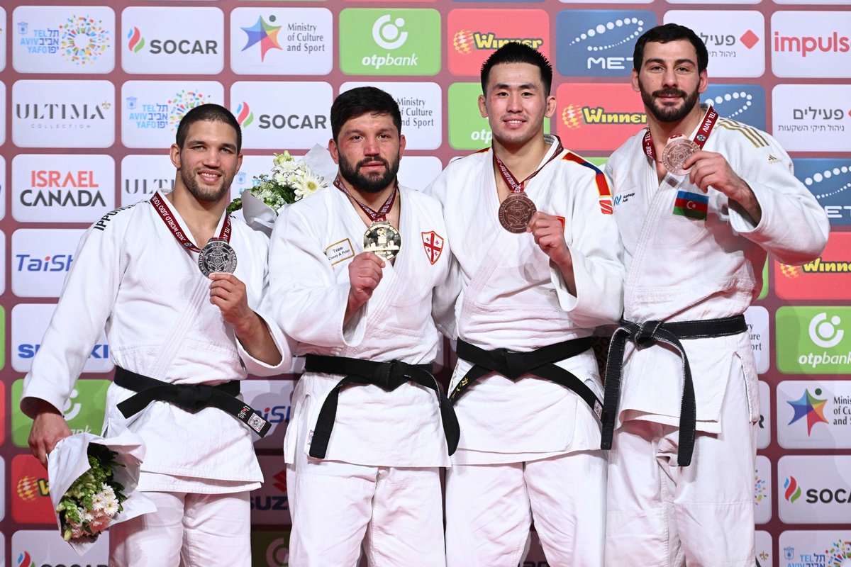 Judo's tweet photo. Day 3 Male medallists at #JudoTelAviv ✅ https://t.co/VK1Rjoj2Ly