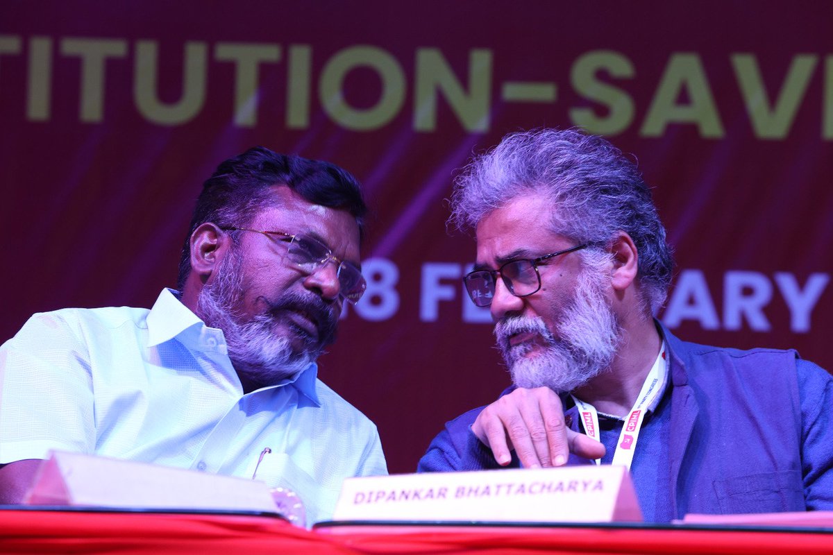 Dipankar_cpiml's tweet photo. Let the spirit of the Bihar model of powerful people's movements and broad anti-BJP alliance spread across the country. Thank you @NitishKumar, @yadavtejashwi, Salman Khurshid and @thirumaofficial for taking time out to address today's #SaveDemocracySaveIndia Convention in Patna. https://t.co/bG2t0Be5BC