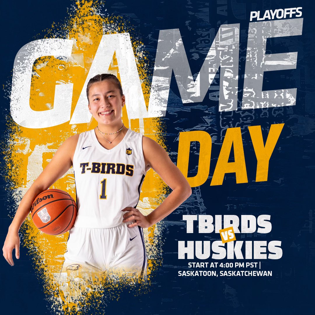 UBCWBBall's tweet photo. Game day in Saskatoon! Your T-Birds are ready for their Quarter Final matchup against the no. 2 ranked team in the country, the Saskatchewan Huskies.
.
.
π 4:00PM PST
π University of Saskatchewan, Saskatchewan.
πΊ Stream Available on CanadaWestTV (link in bio)
,
.
#UtrustS https://t.co/ULAHWG47dD