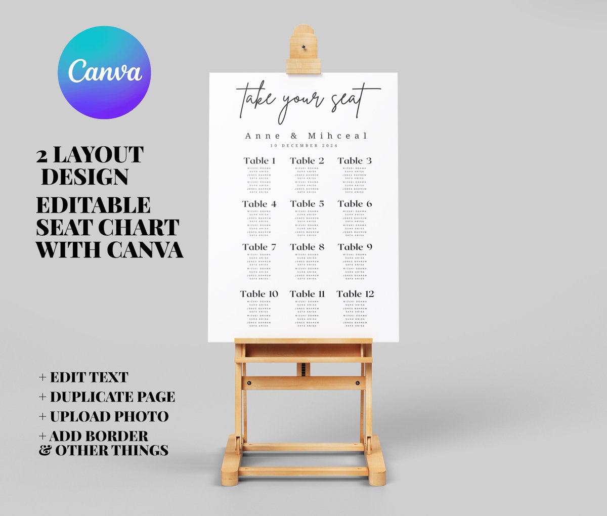 AbsoluteprettyC's tweet photo. Hello,come grab your minimalist digital seating chart template set now with customizable text, photo, and everything else. 

#etsy #etsyuk #etsysellers #etsyus
#etsylover #etsygift #etsy #etsyshop 

https://t.co/vyIyUaMyeZ https://t.co/GxcwaZjdei