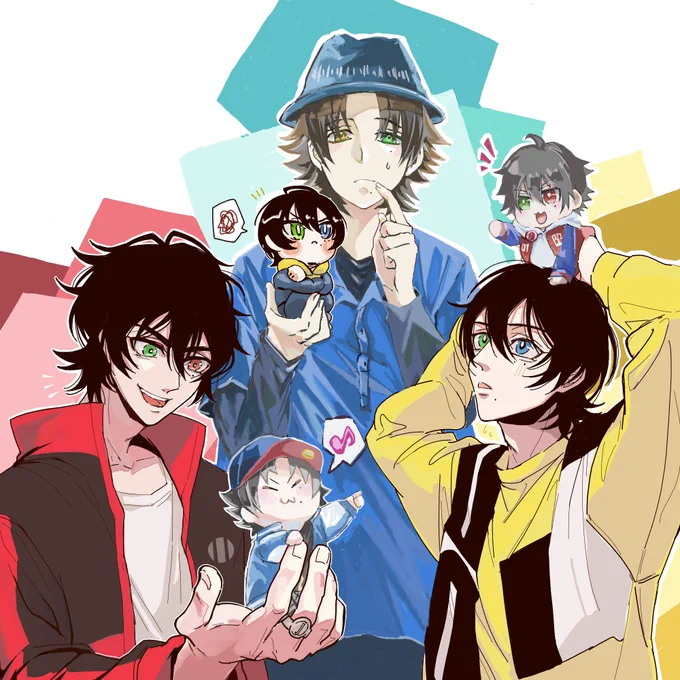 さんとヒプマイ絵チャ合作させて頂きました～!久しぶりに山田家描けて楽しかったです 