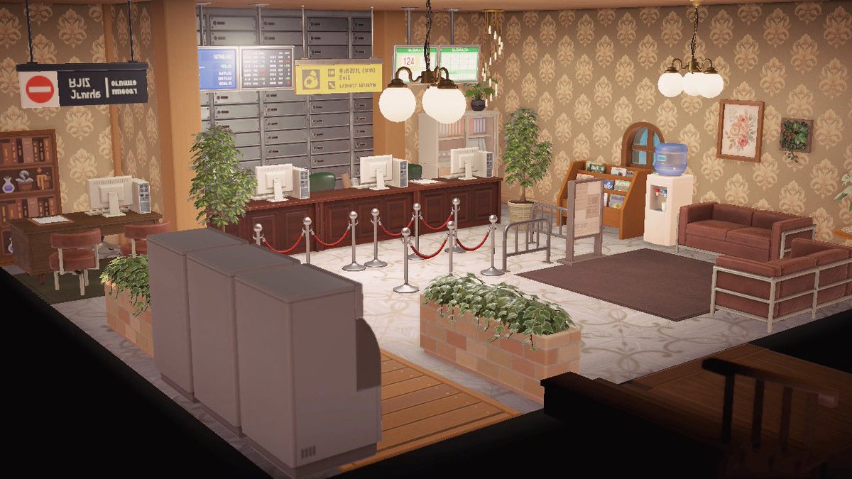 danicrossin's tweet photo. I made a bank for Gala 💚💸💰 #happyhomeparadise #acnh #AnimalCrossing #AnimalCrossingNewHorizons https://t.co/qr0zKYrOEd